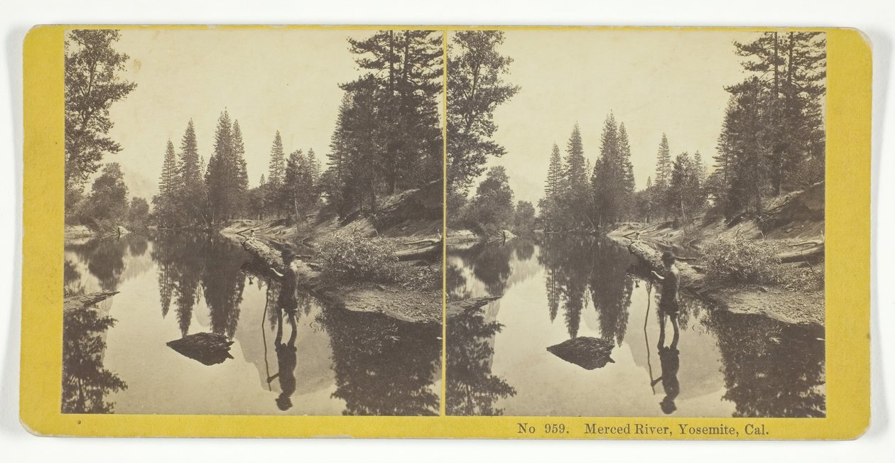Merced River, Yosemite, Cal., 185575. Yaratıcılar: Kilburn Brothers, BW Kilburn. by Kilburn Brothers, BW Kilburn