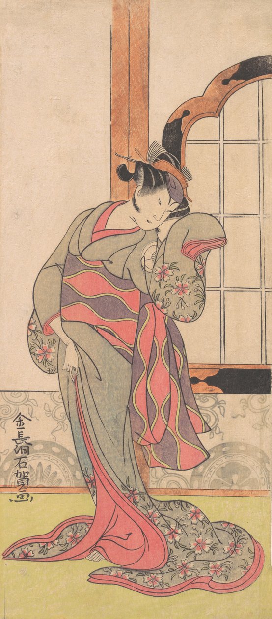 Tee c ve r kutlama baskısı beyaz, 1780-1790. by Kinchodo Sekiga