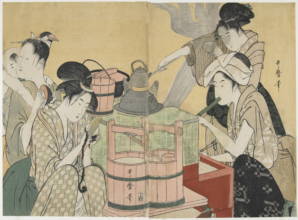 Mutfak Sahnesi, 1794-1795 by Kitagawa Utamaro
