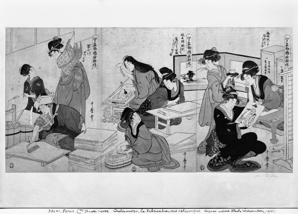 Baskı yapmak by Kitagawa Utamaro