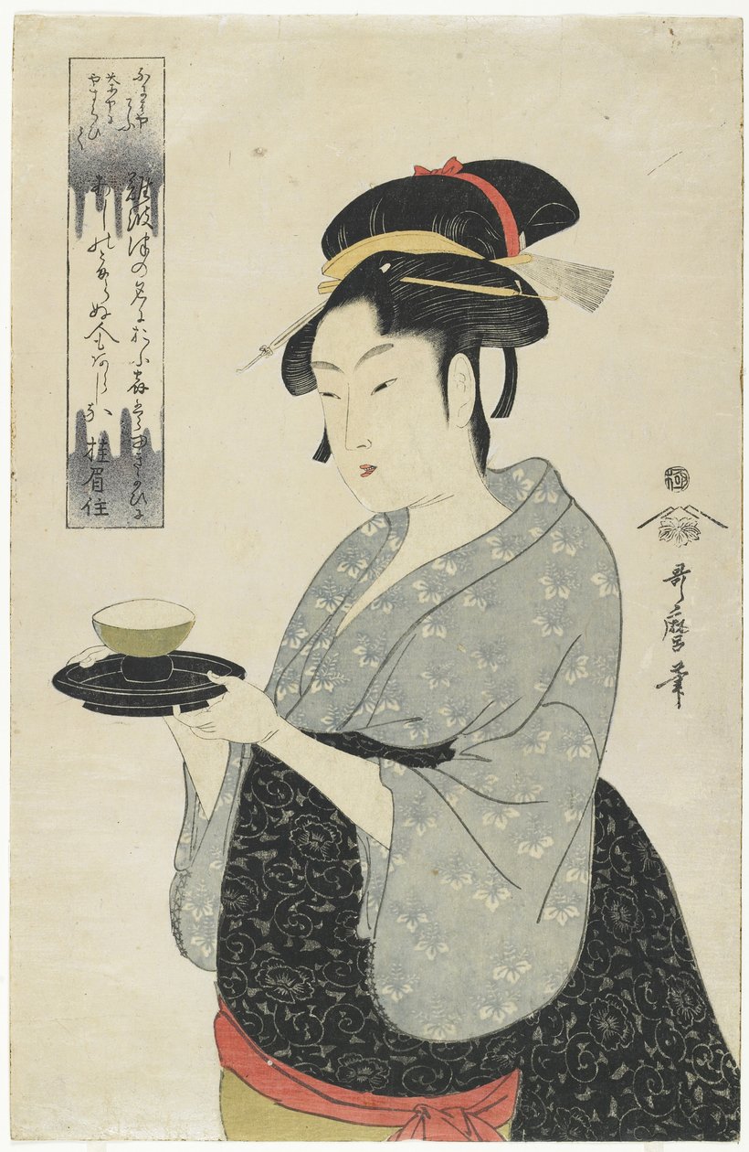Naniwaya Thea yöntemi akılsız uyandı, c. 1793 by Kitagawa Utamaro
