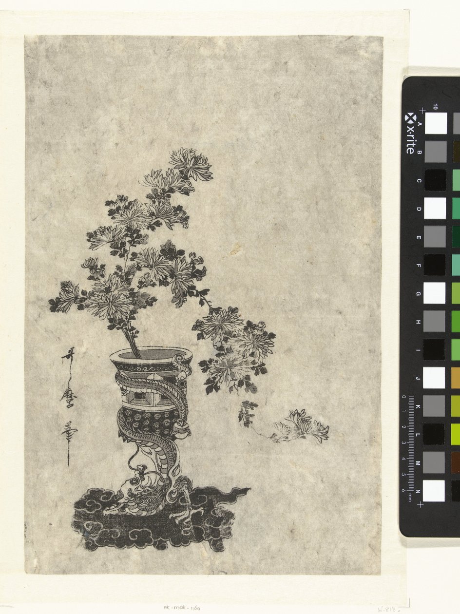 Vazoda krizantemler by Kitagawa Utamaro (attributed to)