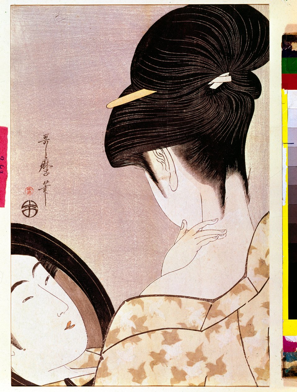 Utamaro Kitagawa (1753-1806) - Güneş 0,37x0,22 m - 1795-1796 - Paris, Musee Guimet, Musee National des Arts Asians by Kitagawa Utamaro