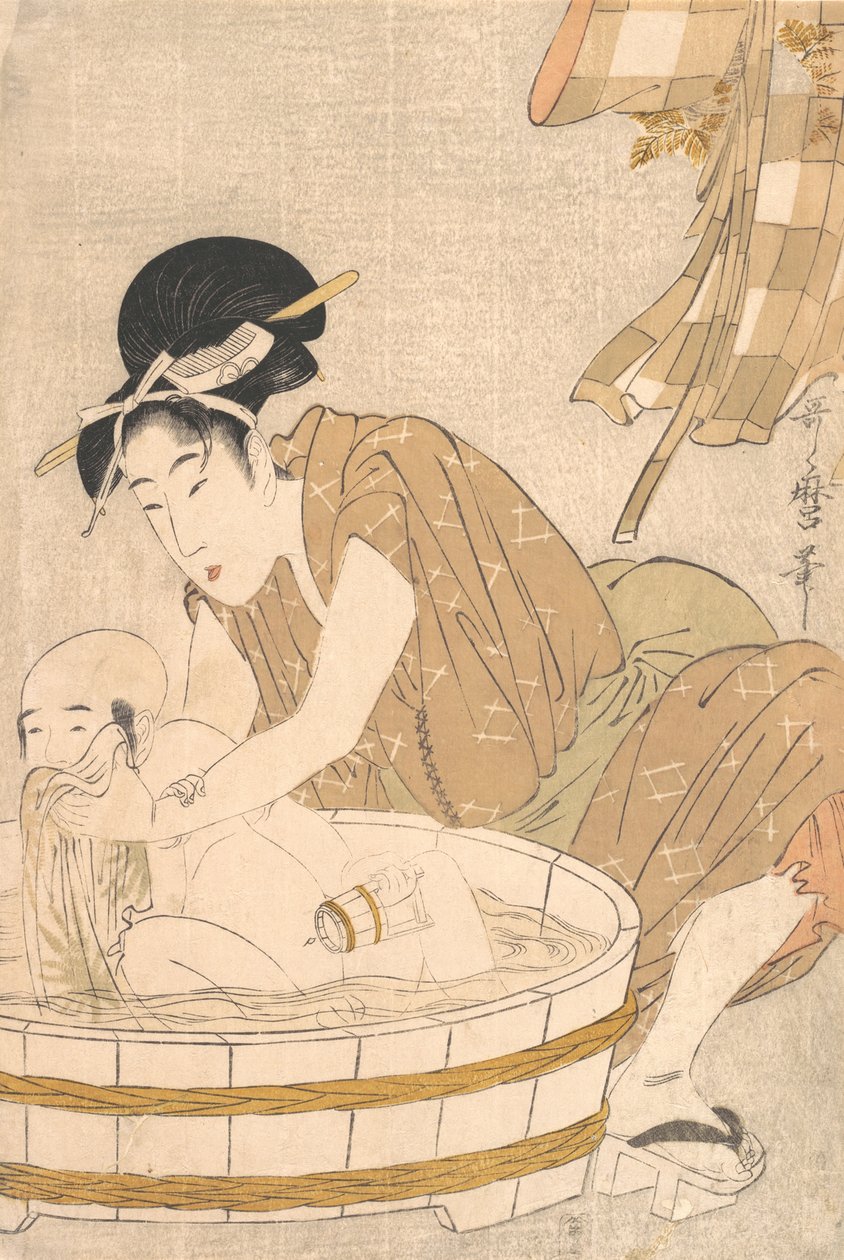 Bathtime Gyozui, ca. 1801. by Kitagawa Utamaro