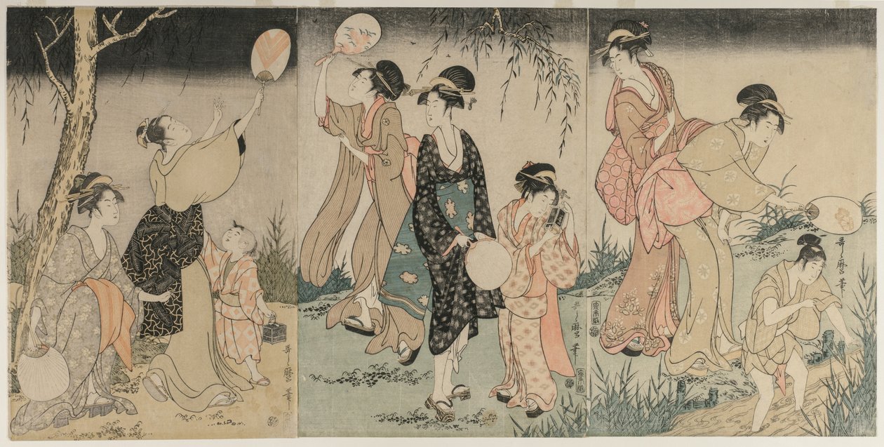 Ateşböceklerini Yakalamak, c. 1796-1797. by Kitagawa Utamaro