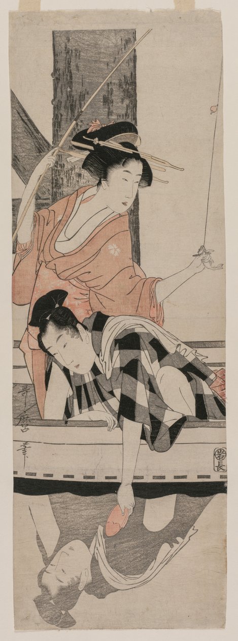 Teknede Çift by Kitagawa Utamaro