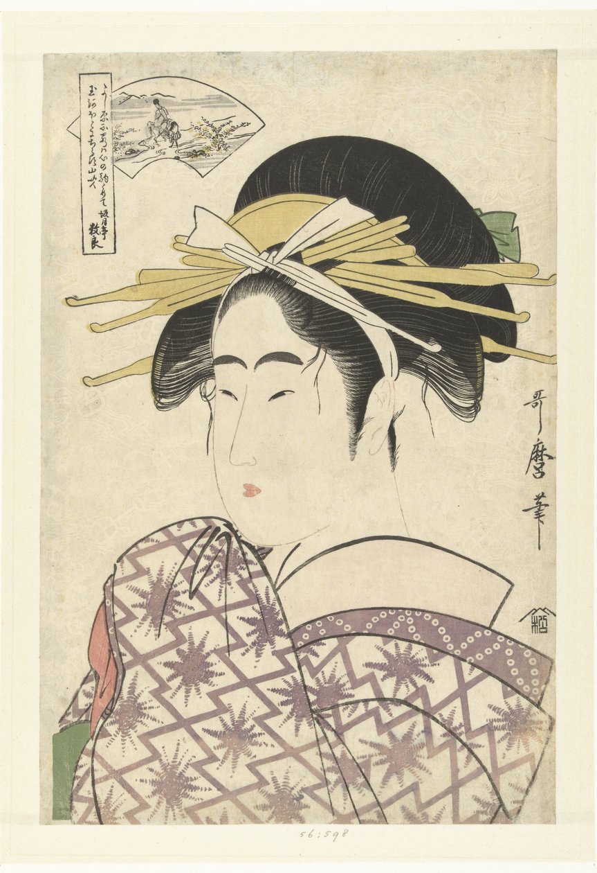 Nezaket ve Ide Tama Nehri Altı Tama Nehirleri (dizi başlığı) by Kitagawa Utamaro