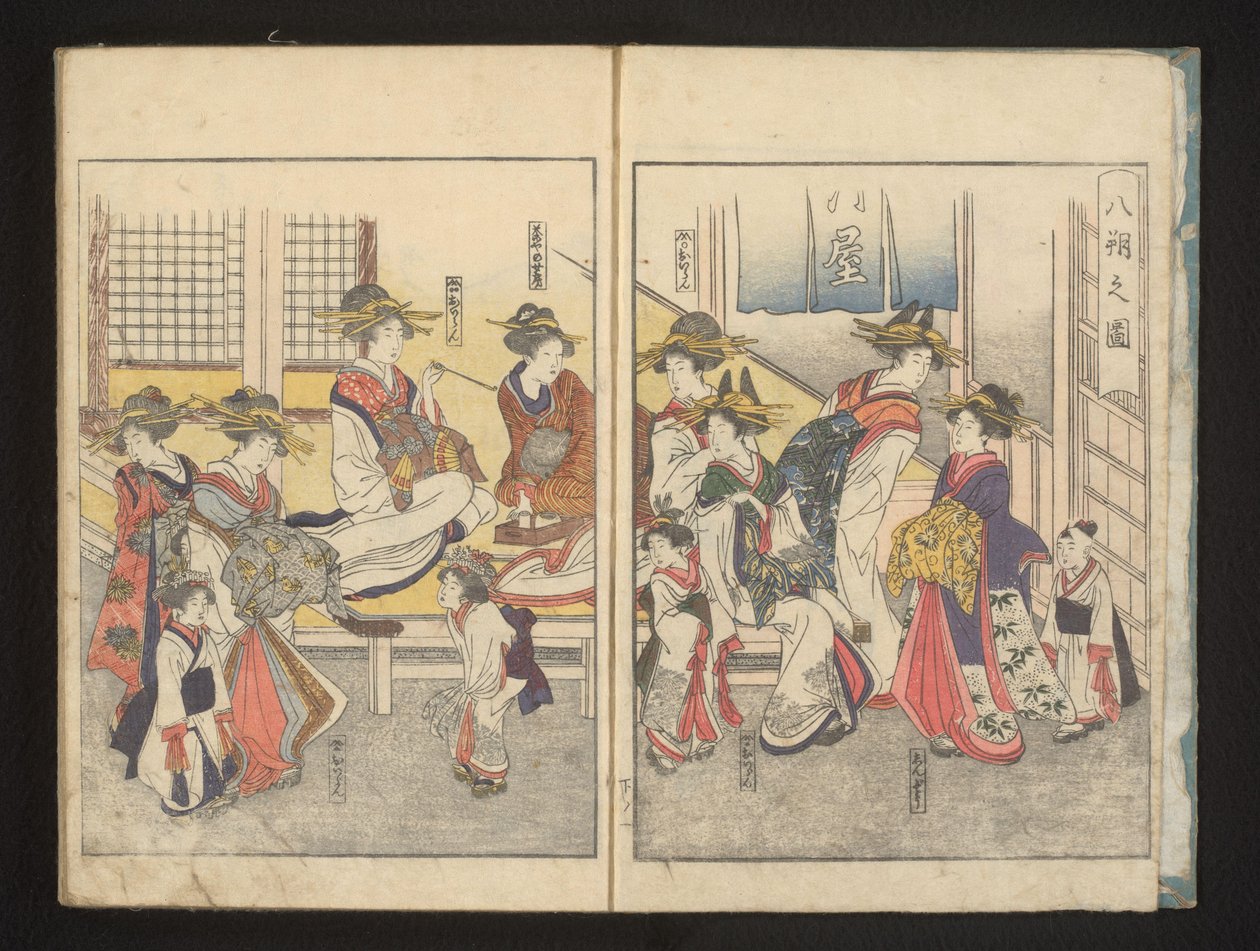 Bir odada cariyeler by Kitagawa Utamaro