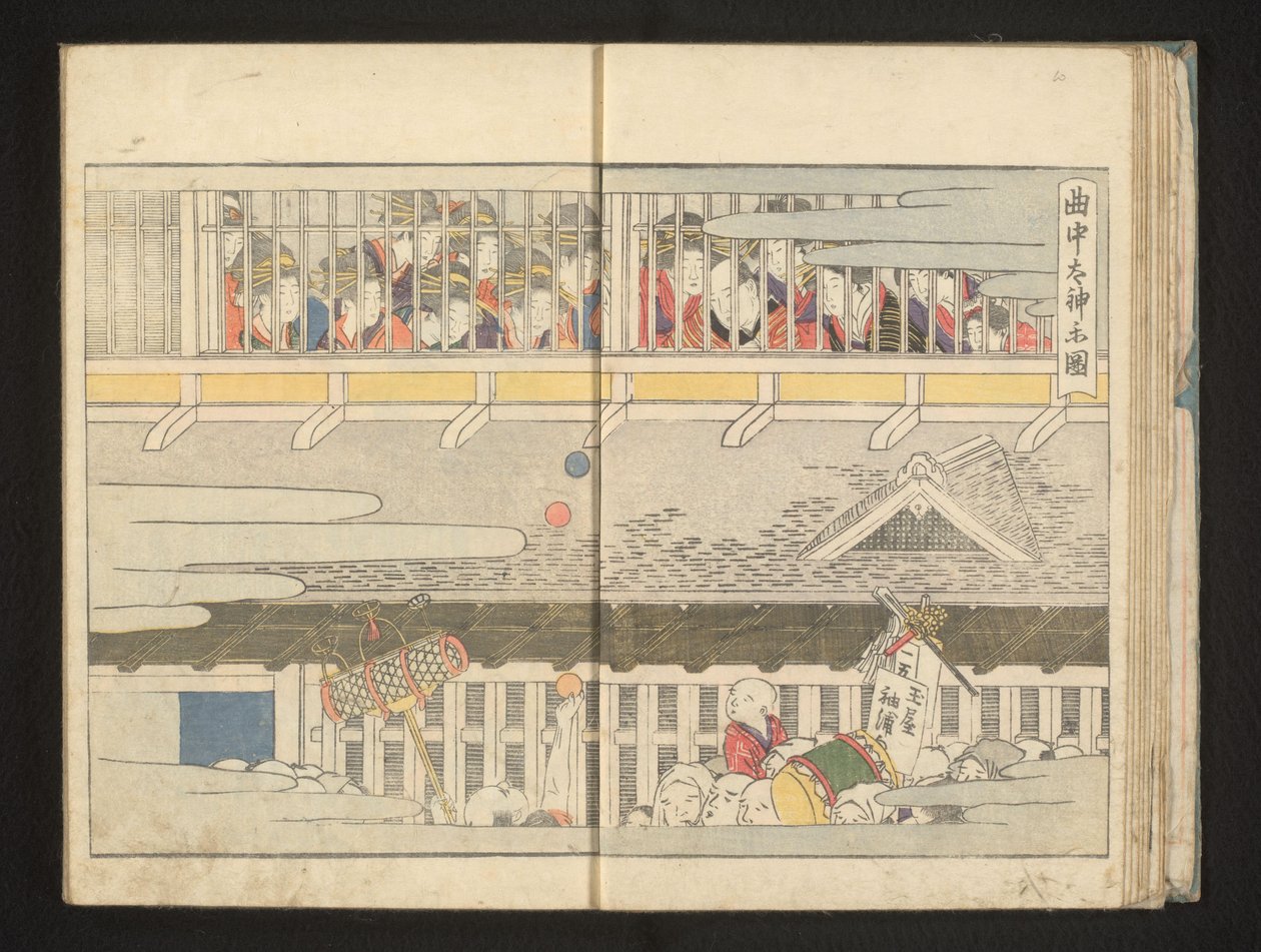 Bir genelevin ikinci katı by Kitagawa Utamaro