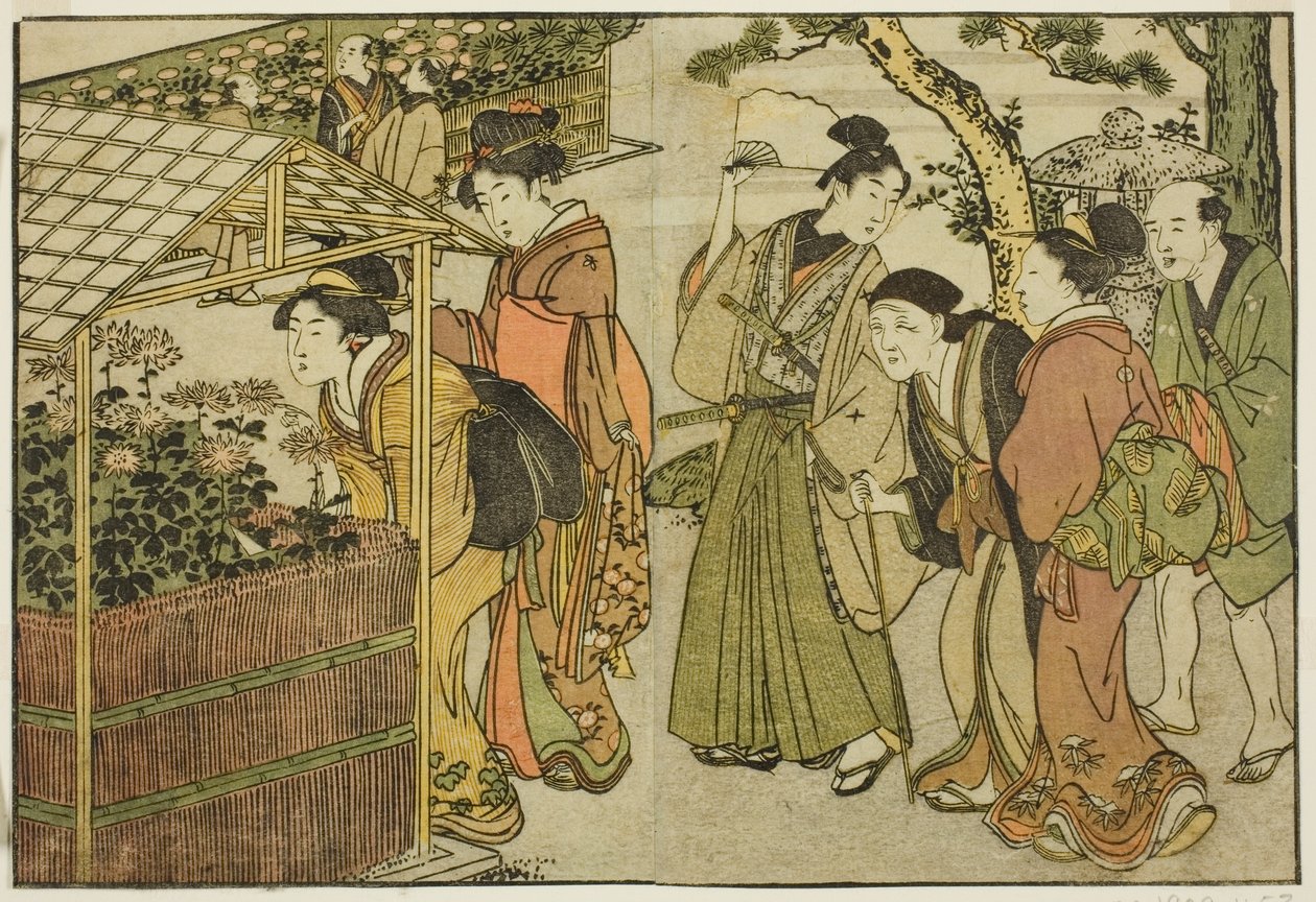 "Resimli Kitap: Dört Mevsim Çiçekleri (Ehon shiki no hana)," vol. 2 by Kitagawa Utamaro