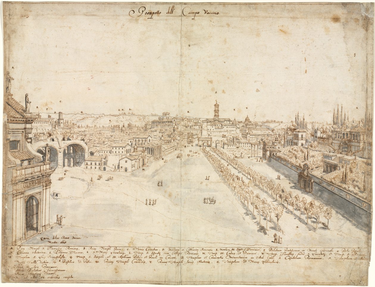 Roma'nın Onsekiz Manzarası: Campo Vaccino (Roma Forumu) by Kitagawa Utamaro