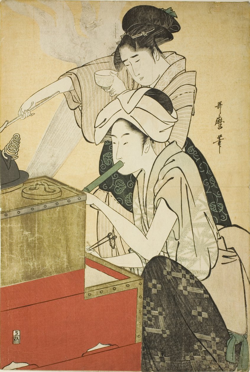 mutfak sahnesi by Kitagawa Utamaro