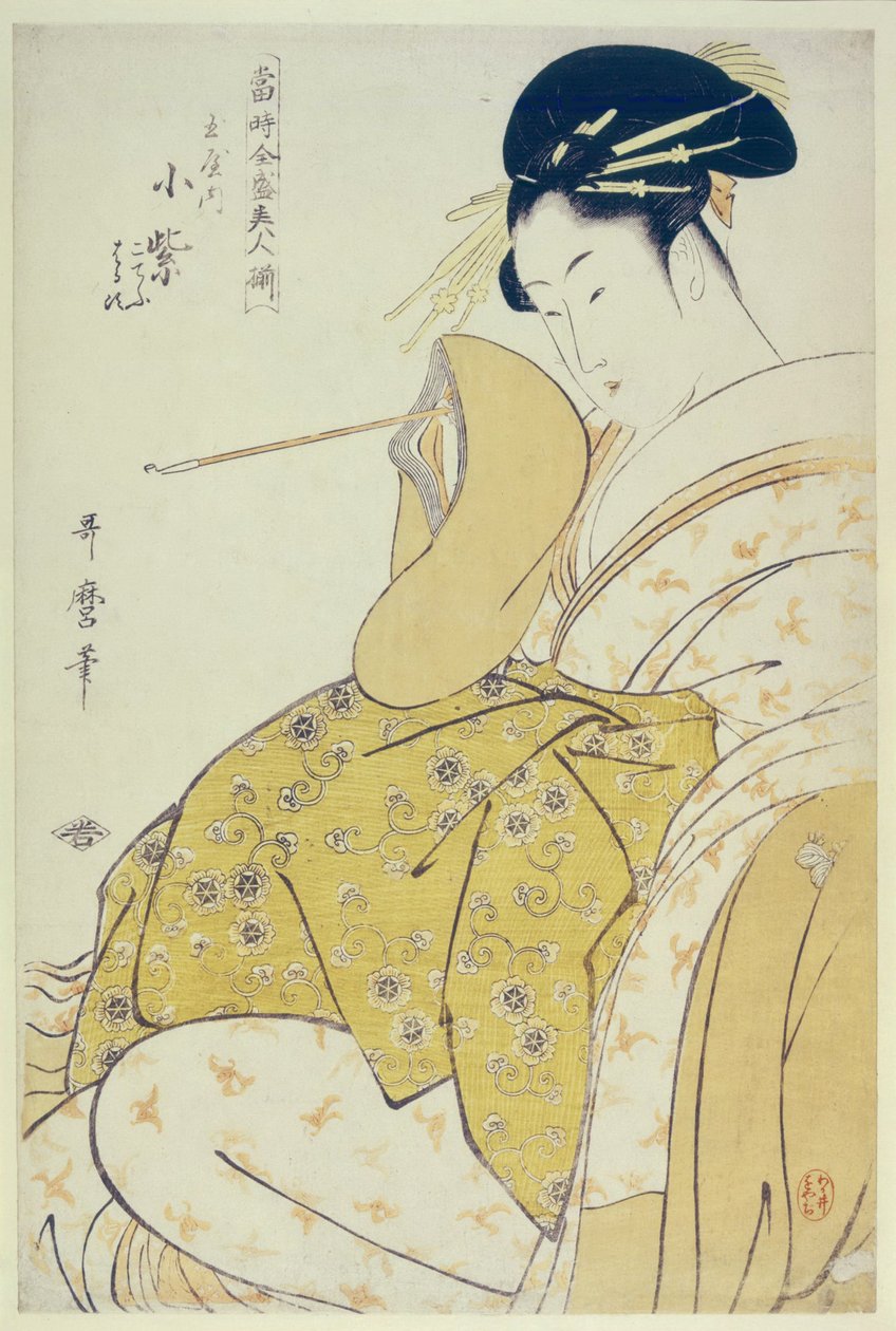 Koyu mor f te Tamaya, Ka 1794 by Kitagawa Utamaro