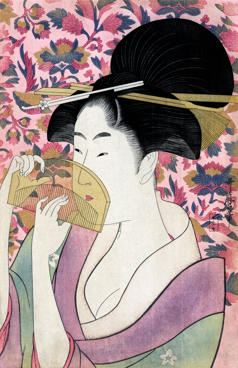 Utamaro kuzey tarafında tam olarak kullanın (bu mb) by Kitagawa Utamaro
