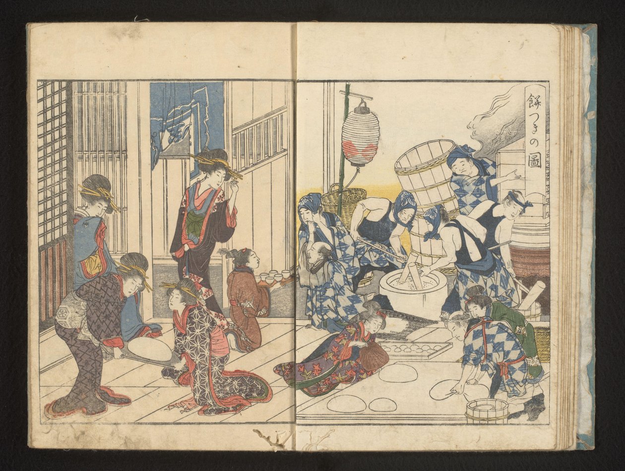 mochi yapmak by Kitagawa Utamaro