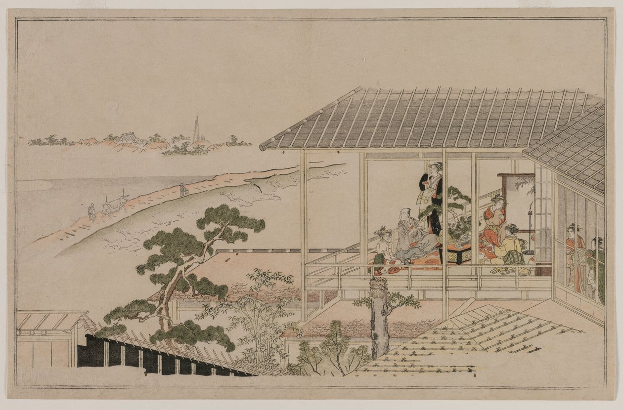 Ayın Doğuşu Nihon Seti ve Yoshiwara, 1790. by Kitagawa Utamaro