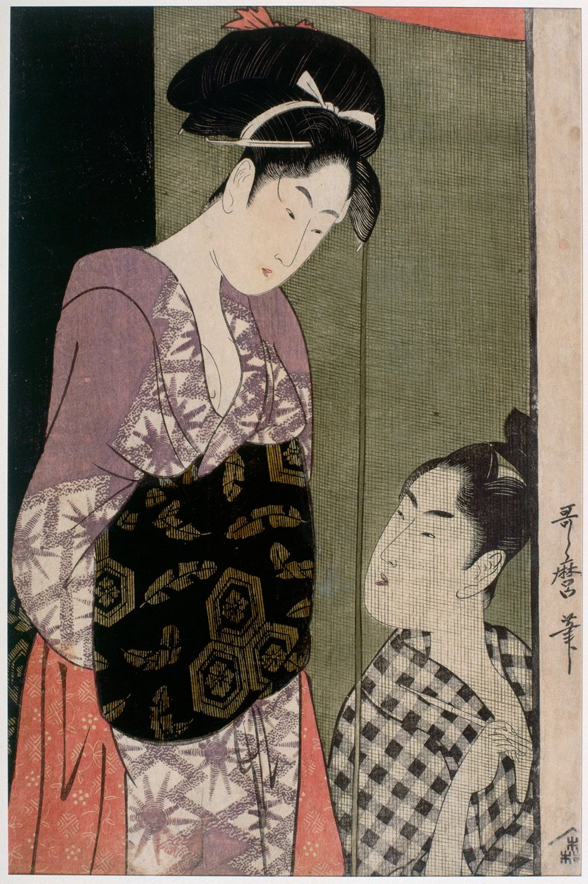Sivrisinek Ağı, yaklaşık 1797 by Kitagawa Utamaro