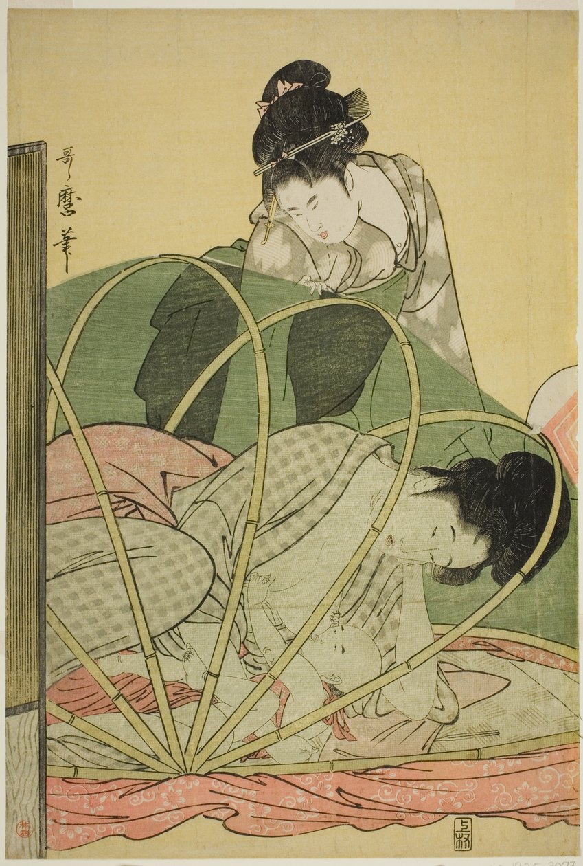 Bebek için Cibinlik by Kitagawa Utamaro