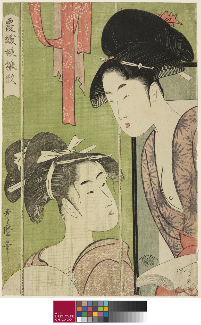 Sisli Model Genç Kadınlar dizisinden Cibinlik by Kitagawa Utamaro