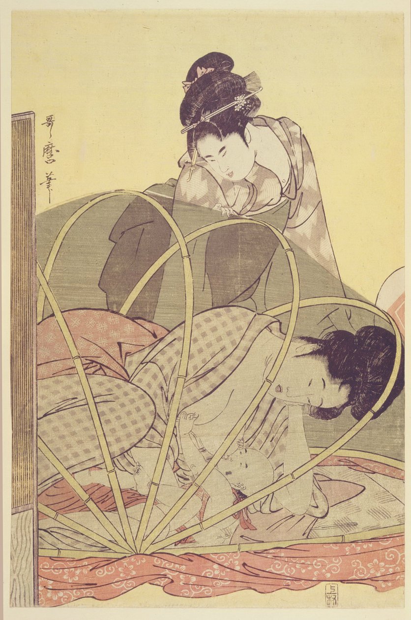 Cibinlik Altında Bebek Emziren Anne, c. 1795 by Kitagawa Utamaro