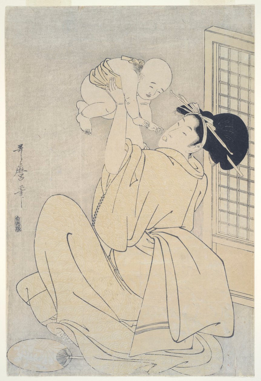 Anne ve Çocuk by Kitagawa Utamaro