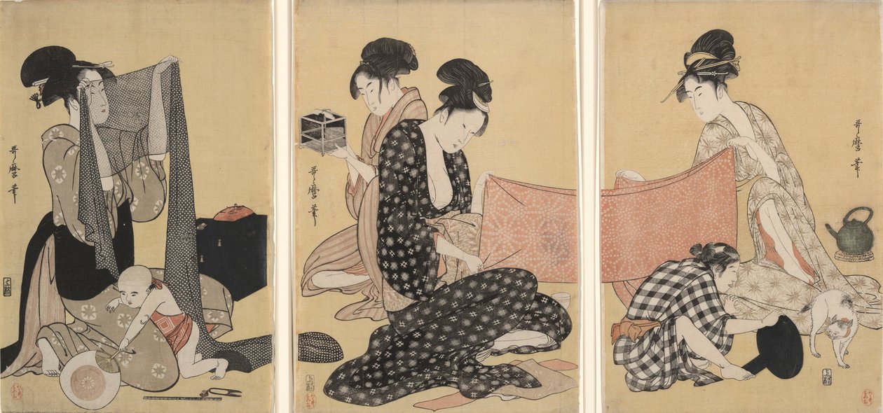 iğne işi by Kitagawa Utamaro