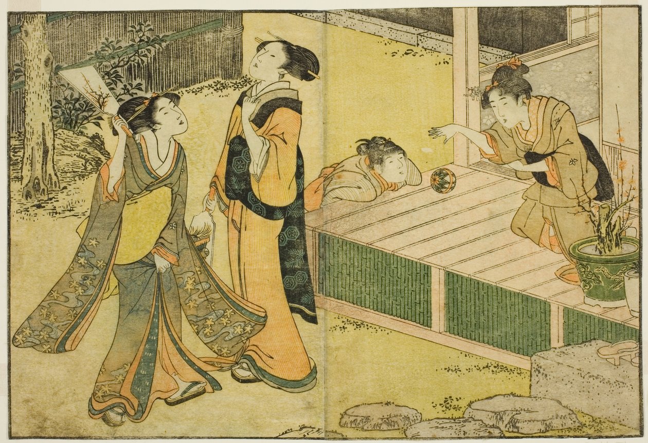 "Resimli Kitap: Dört Mevsim Çiçekleri (Ehon shiki no hana)," vol. 1 by Kitagawa Utamaro