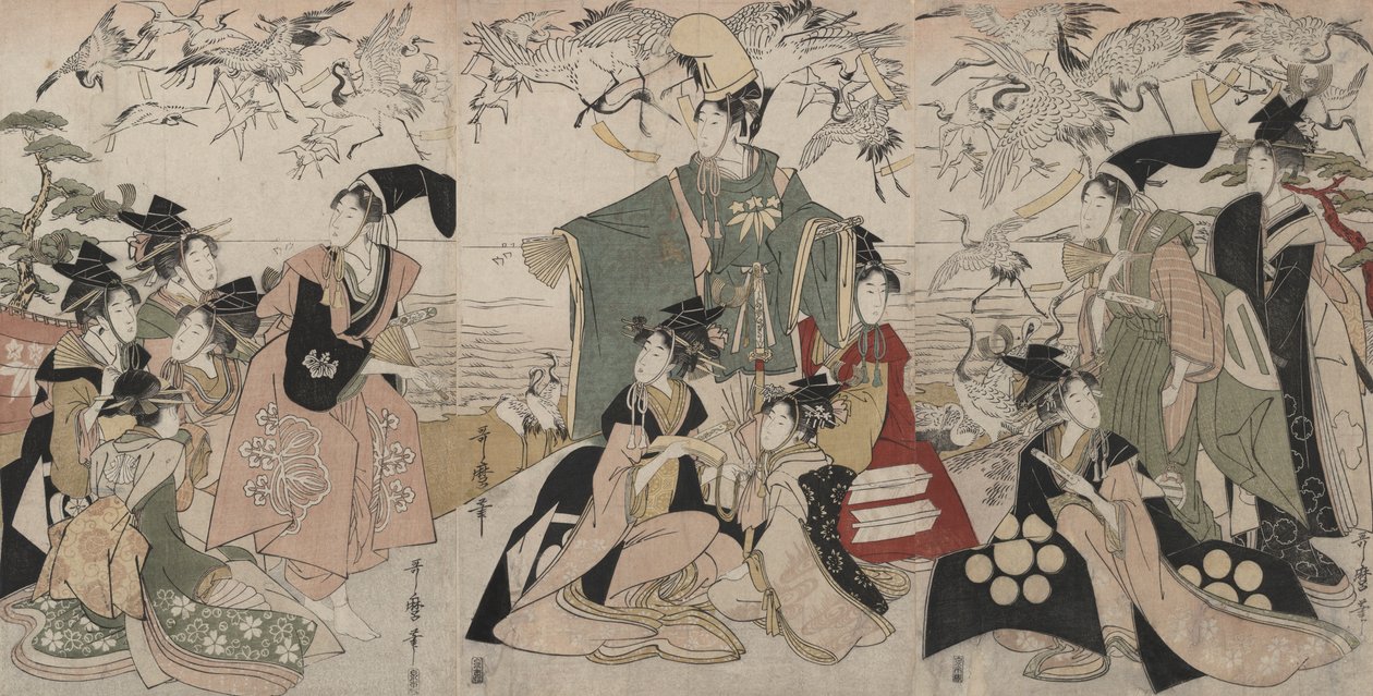 Palo dy of Yoritomo Leah New g C Rane s (Minamoto no Yoritomo h? Write) by Kitagawa Utamaro