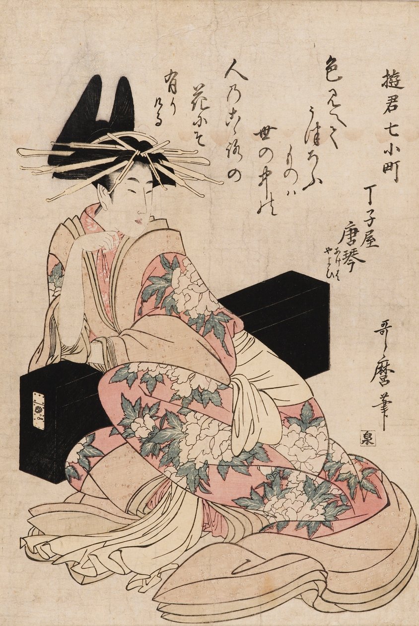 Yazdır - Fahişe Chojiya Karakoto, 18. yüzyıl by Kitagawa Utamaro