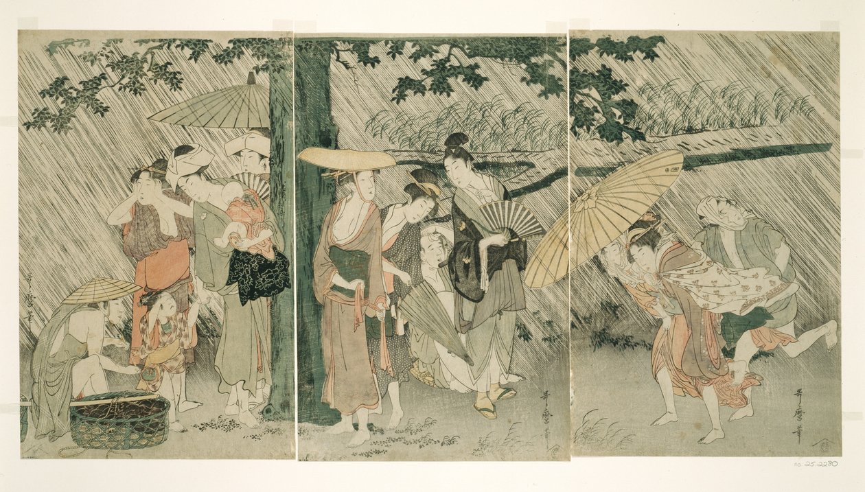 Ani Bir Duştan Korunmak by Kitagawa Utamaro