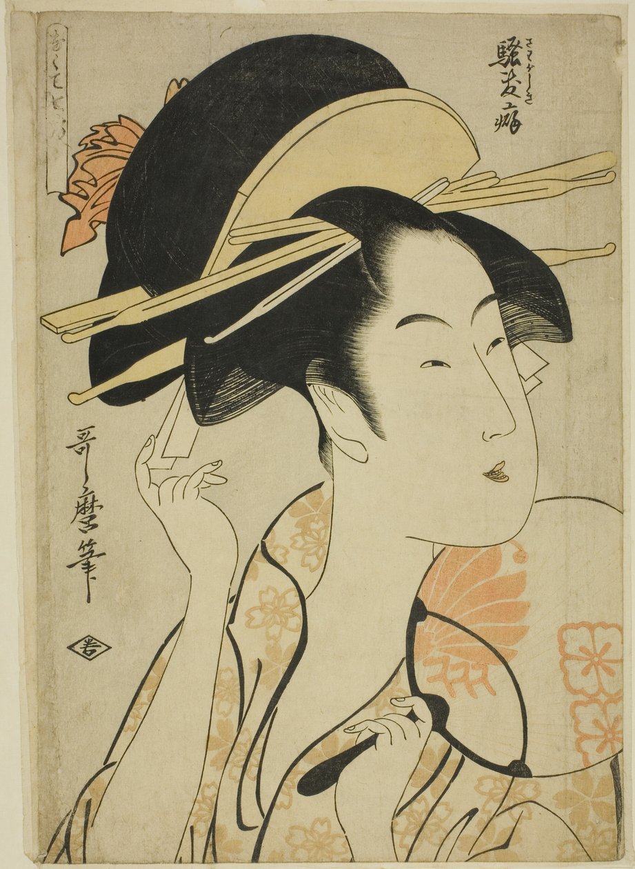 "Yedi Kötü Alışkanlık (Nakute nana kuse)" serisinden Gürültücülük Alışkanlığı (Sawagashiki kuse) by Kitagawa Utamaro
