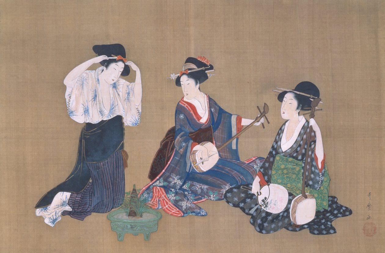 Üç Güzeller, c.1790 by Kitagawa Utamaro