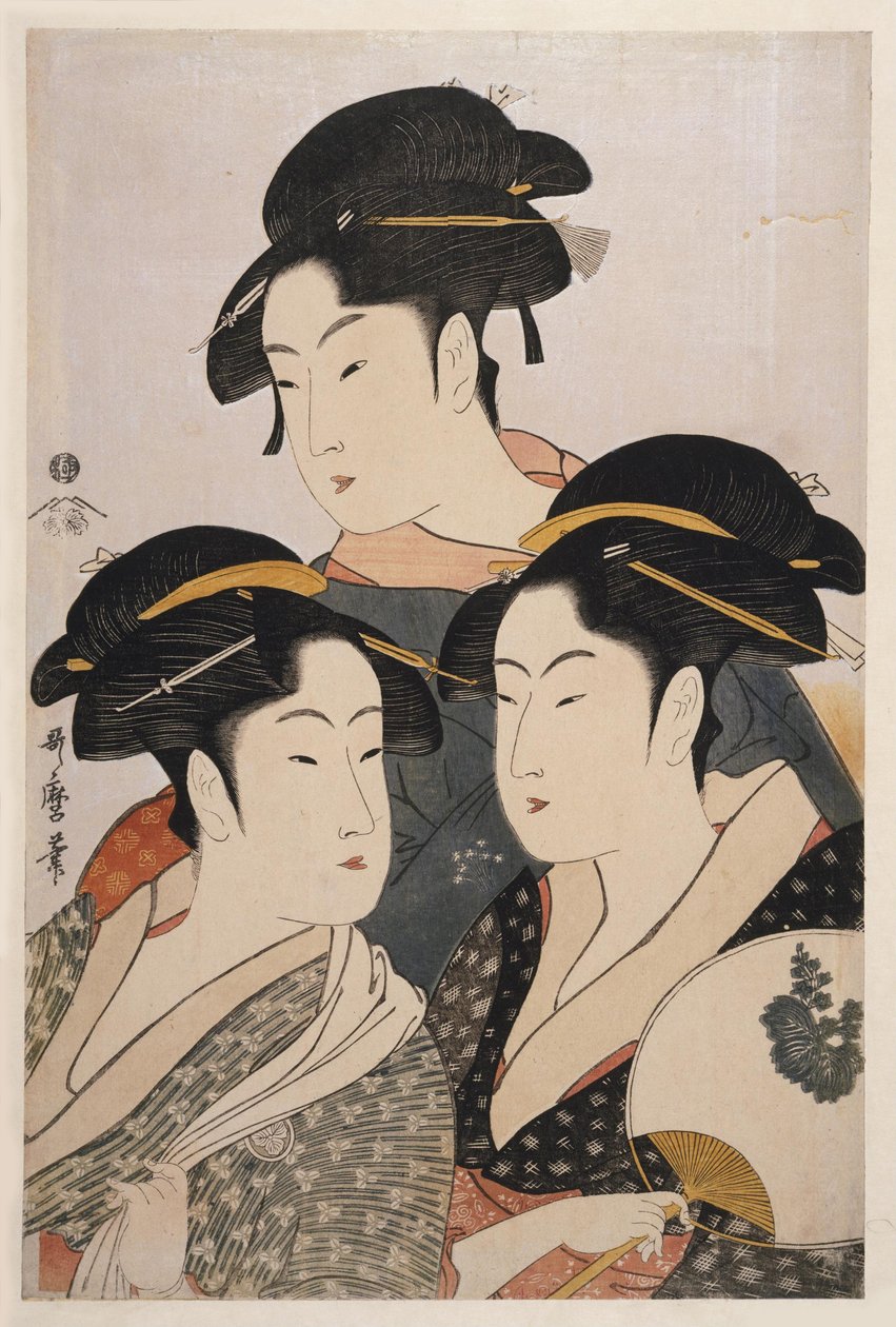Günümüzün Üç Güzeli Toji san bijin by Kitagawa Utamaro
