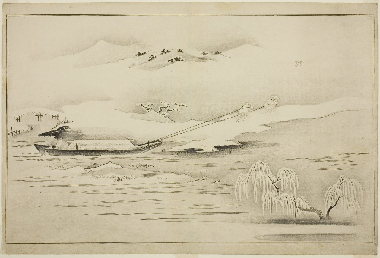 The Silver World albümünden Karda Mavna Çekmek by Kitagawa Utamaro