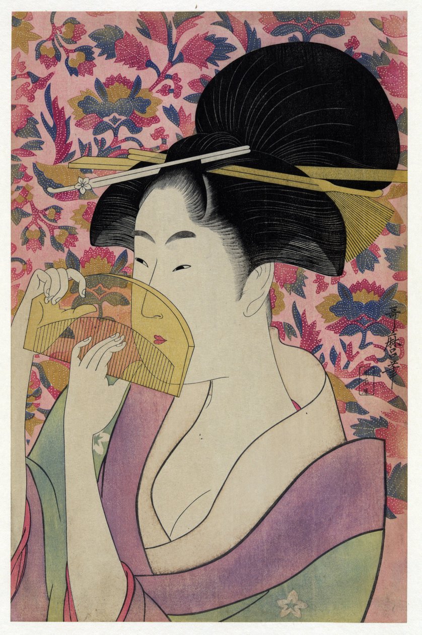 Sütun T s ana toz mb par Utamaro, kuzey tarafı (1753-1806) by Kitagawa Utamaro