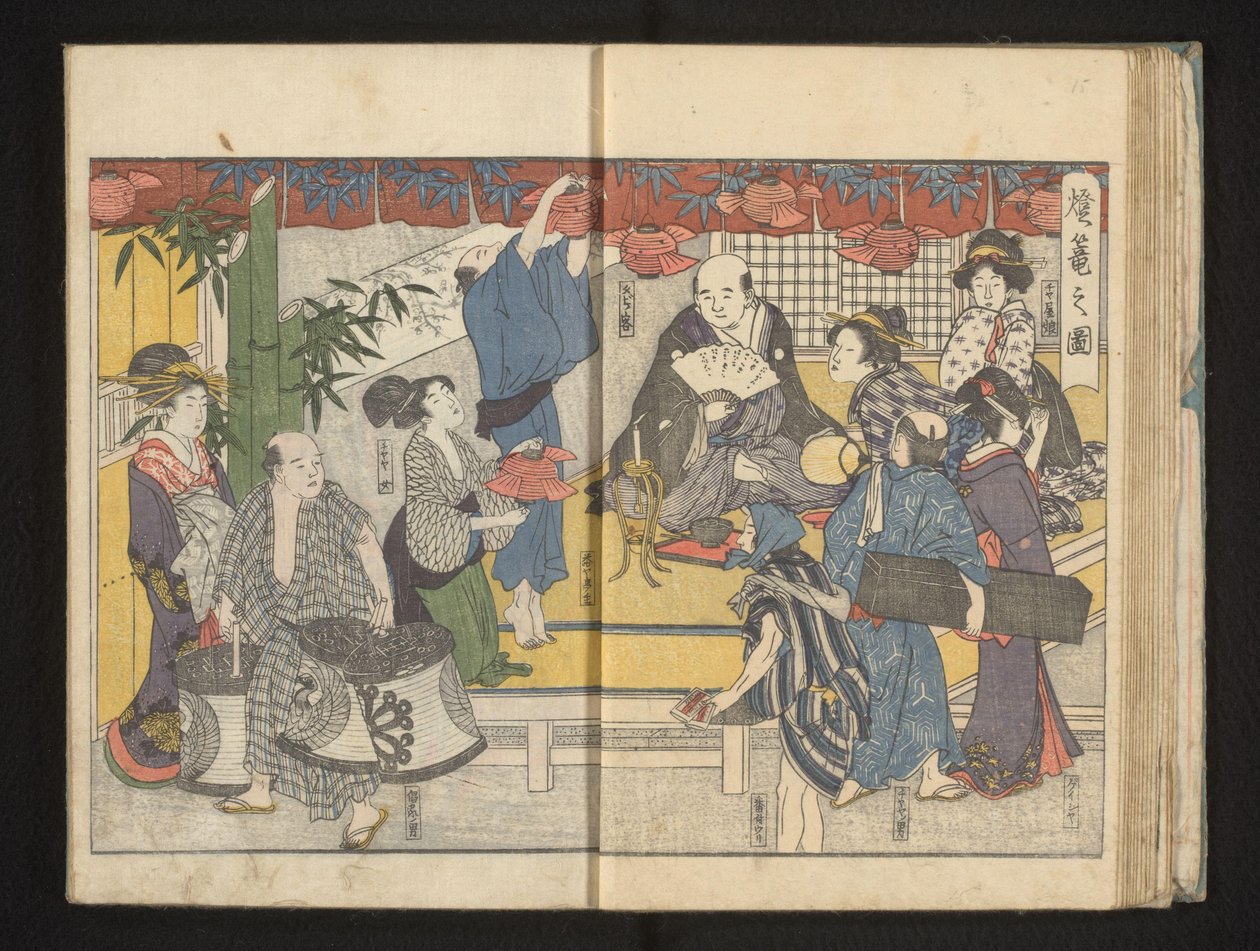 Fener şenliği hazırlıkları by Kitagawa Utamaro