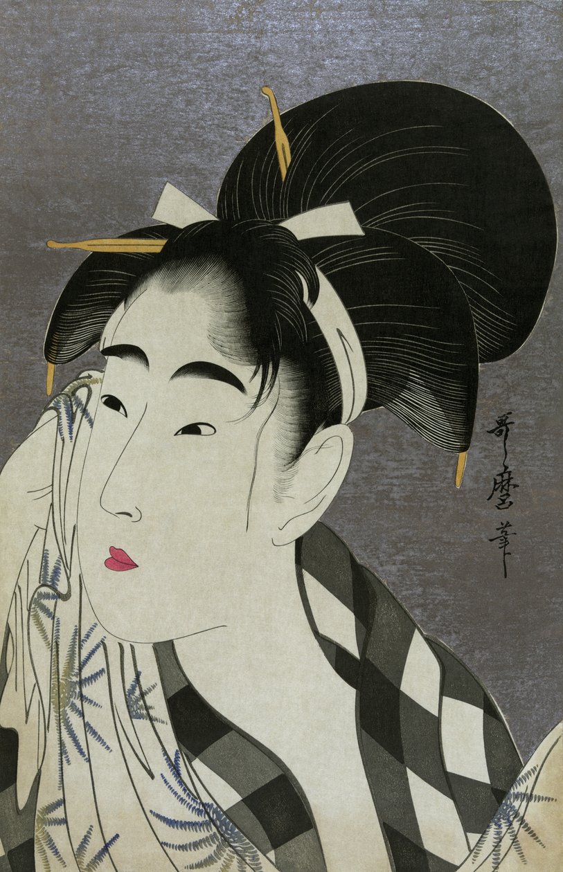 Ter silen kadın, 1798 by Kitagawa Utamaro