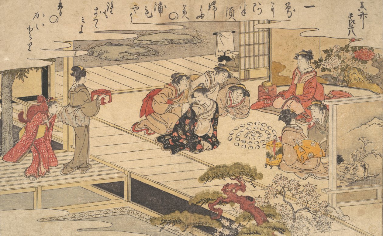 Kabuklarla Oyun Oynayan Kadınlar, 1790. by Kitagawa Utamaro