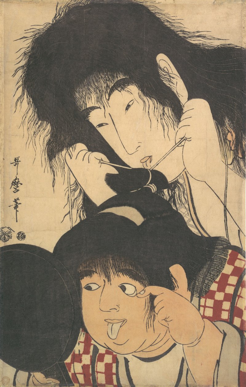 Yama-uba planı Kintaro, değil mi? 1795. by Kitagawa Utamaro