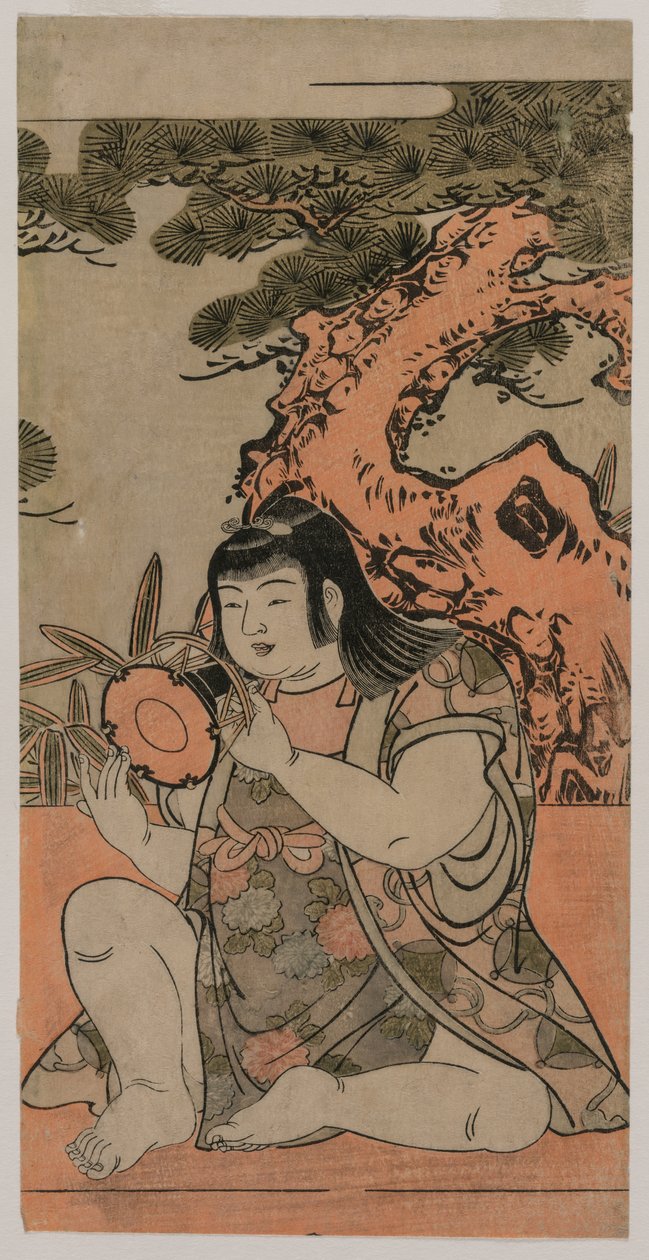 El Davul Oynayan Bebek by Kitao Shigemasa