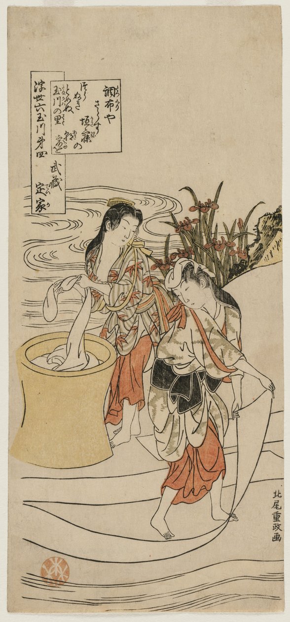Musashi Eyaletindeki Chofu Tama Nehri (Yüzen Dünyanın Altı Tama Nehri serisinden) by Kitao Shigemasa