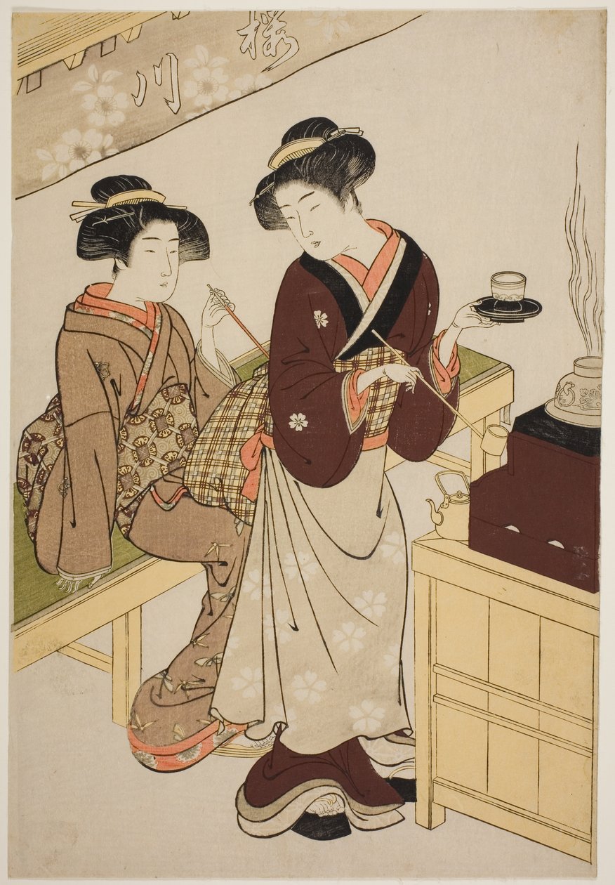 Sakuragawa Çayevi by Kitao Shigemasa
