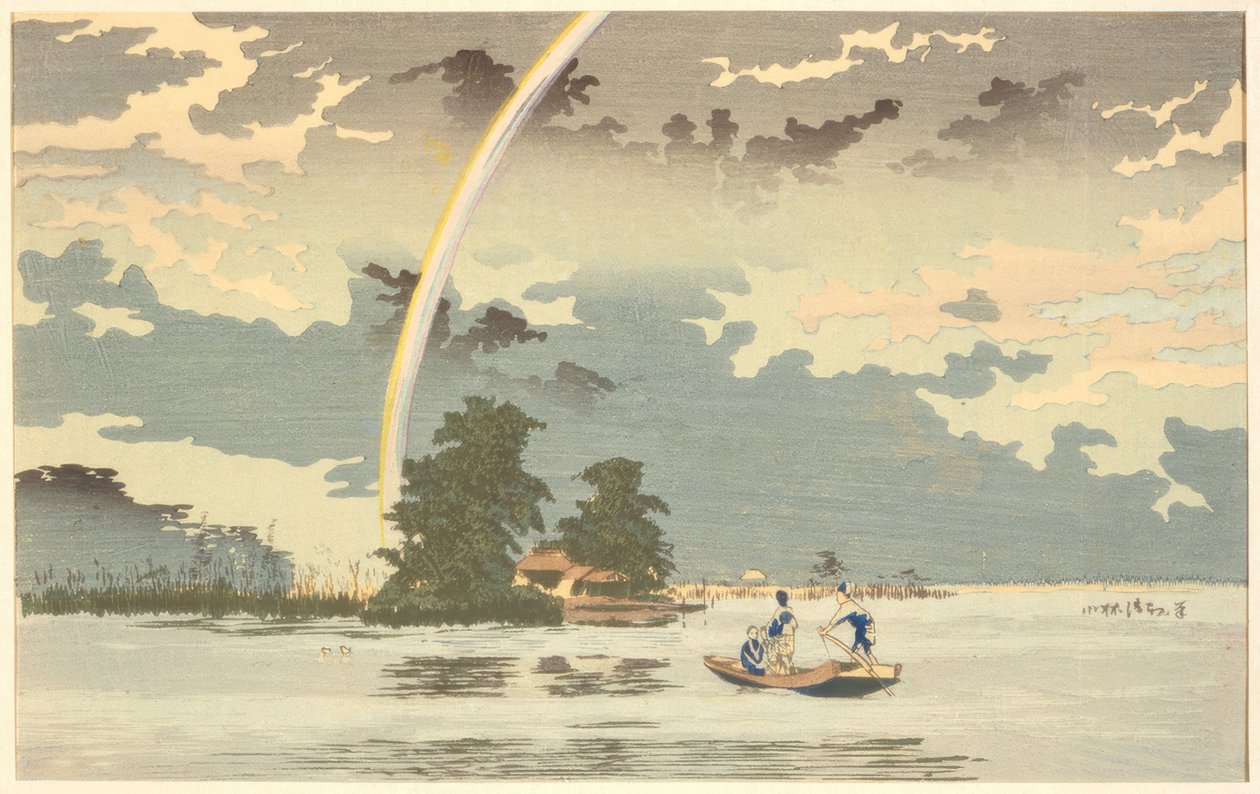 Alacakaranlıkta Görüntüle, Hashiba, Tokyo by Kiyochika Kobayashi