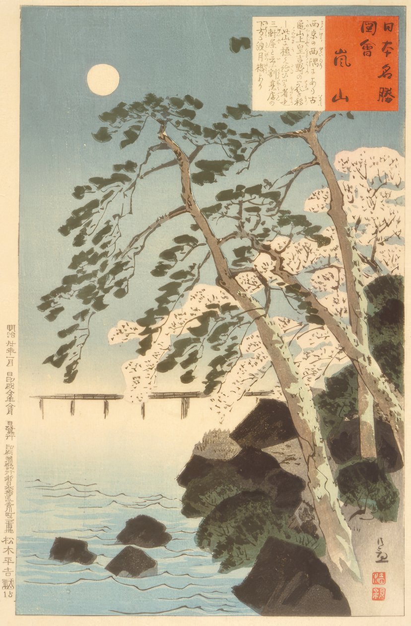 Arashiyama, Ito by Kiyochika Kobayashi