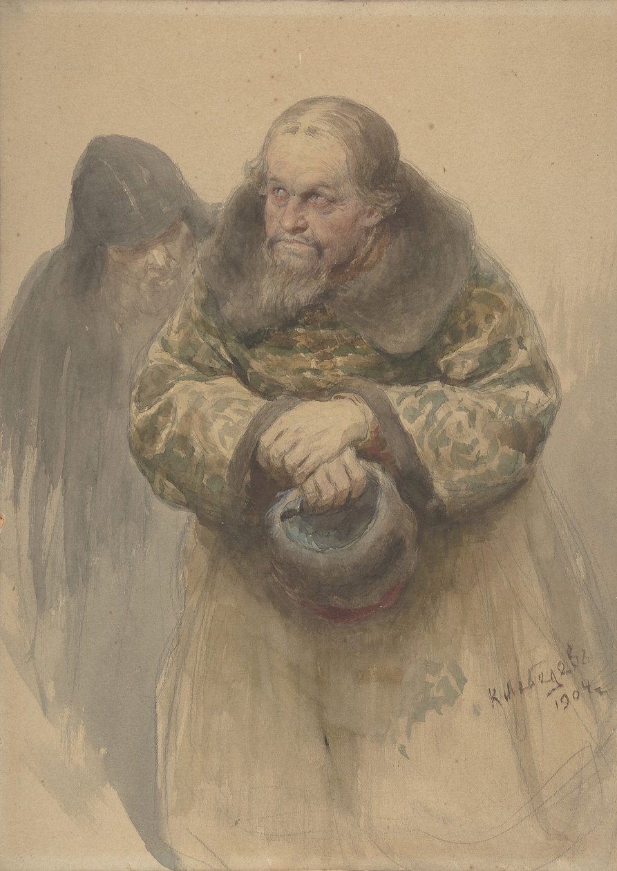 İki Rus Adam, 1904. by Klavdi Vasilevich Lebedev