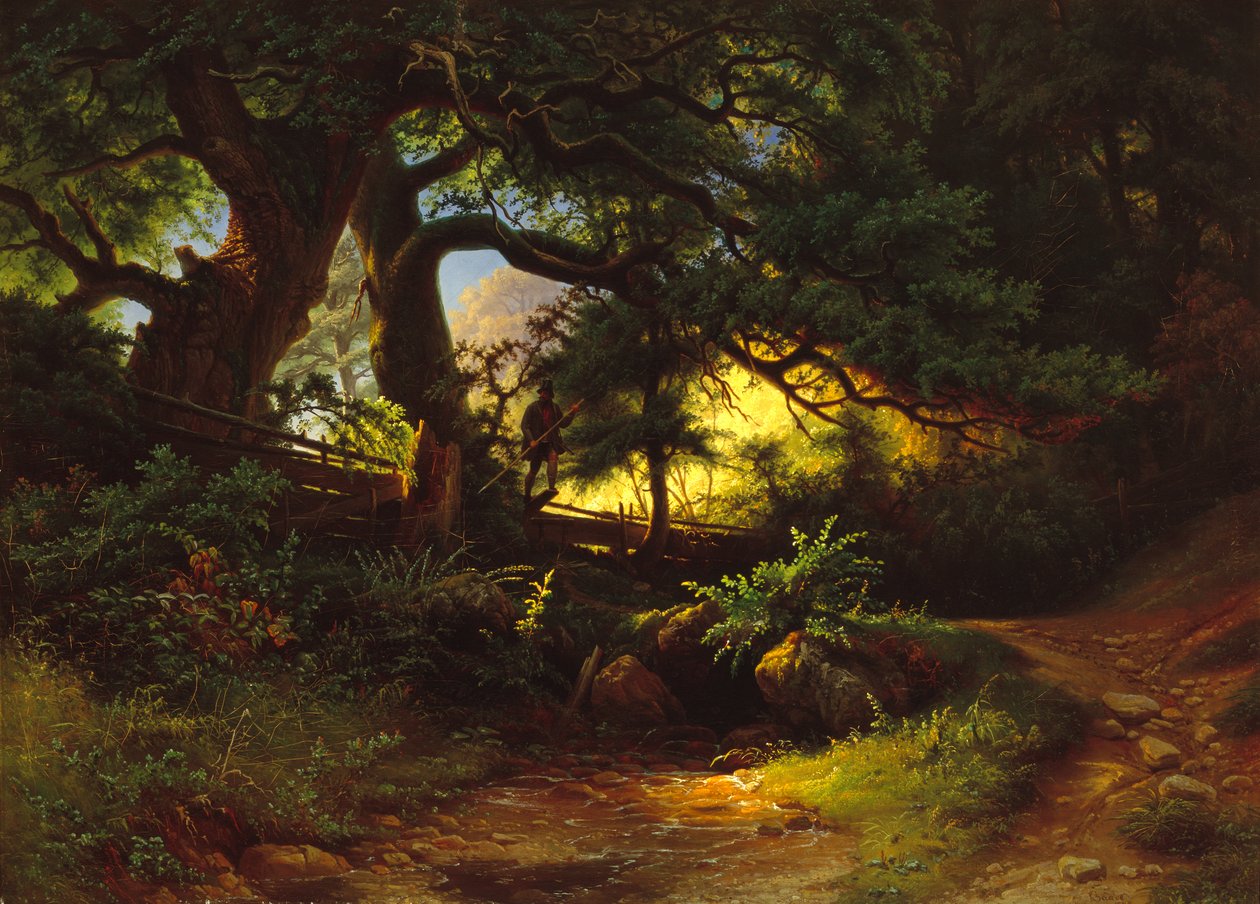 Oduncu ile orman bölümü by Knud Andreassen Baade