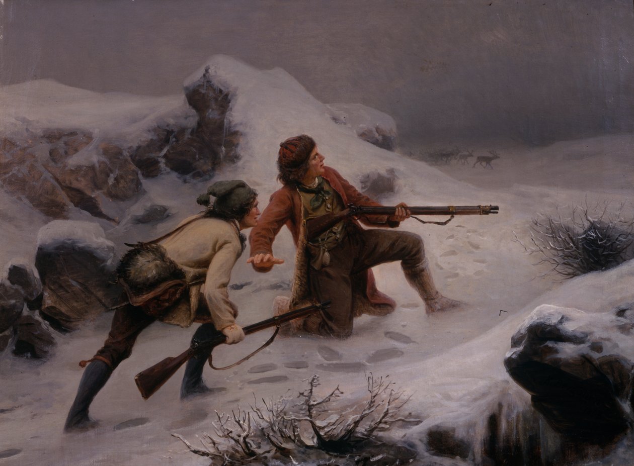Ren geyiği avı by Knud Bergslien