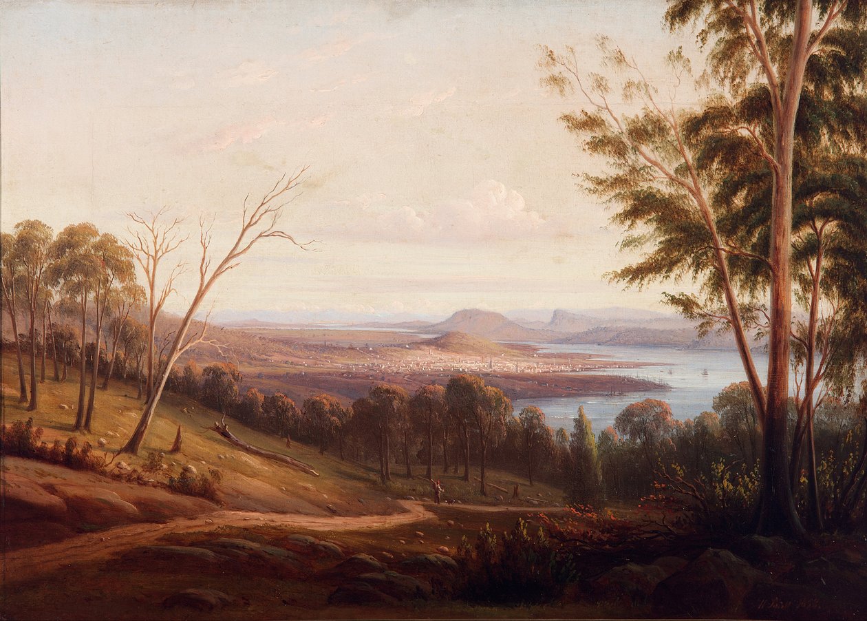 Hobart Kasabası Görünümü by Knut Bull
