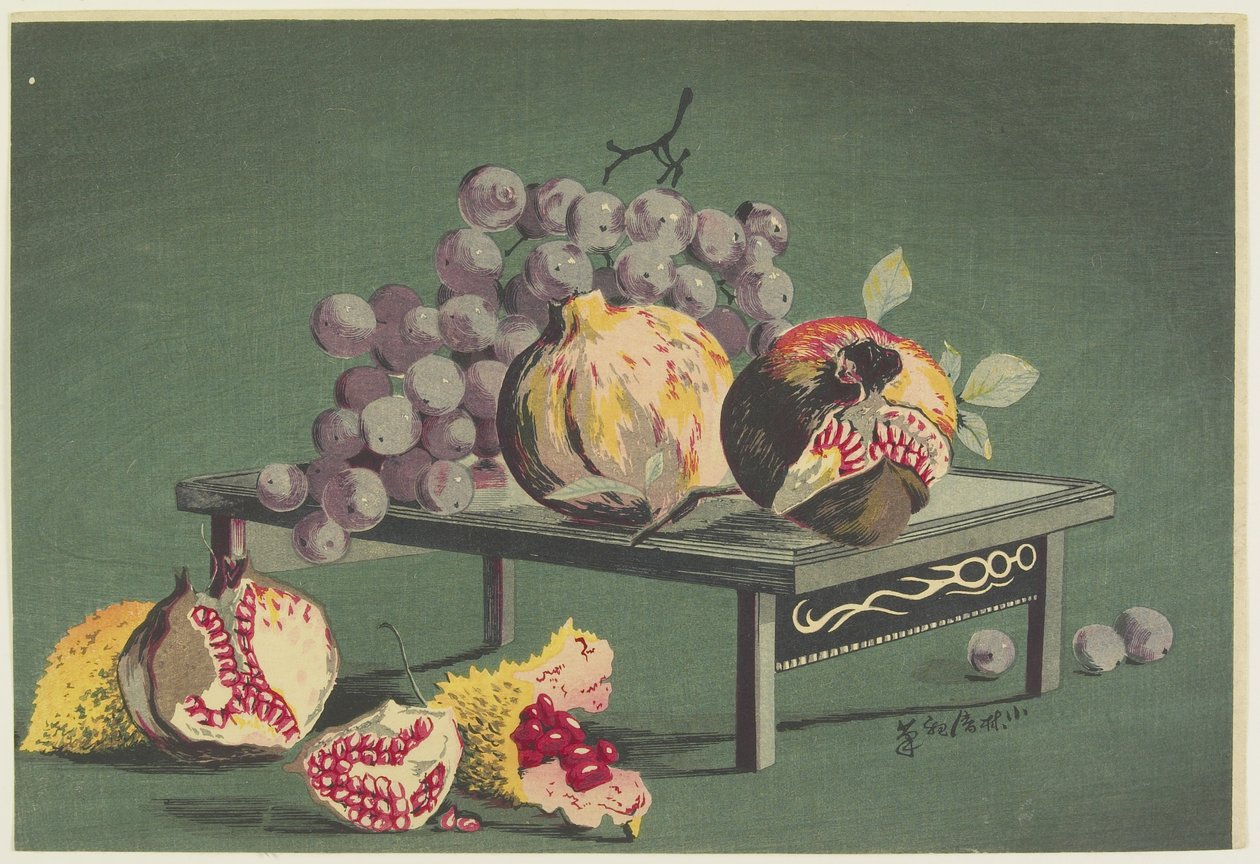 Nar ve Üzüm, 1879-1881 by Kobayashi Kiyochika