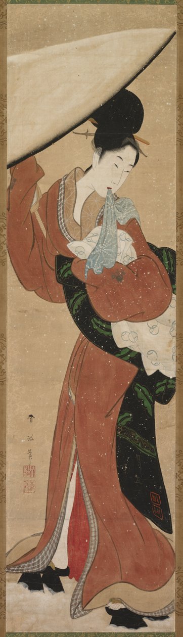 Şemsiyeli Bayan by Koikawa Harumasa